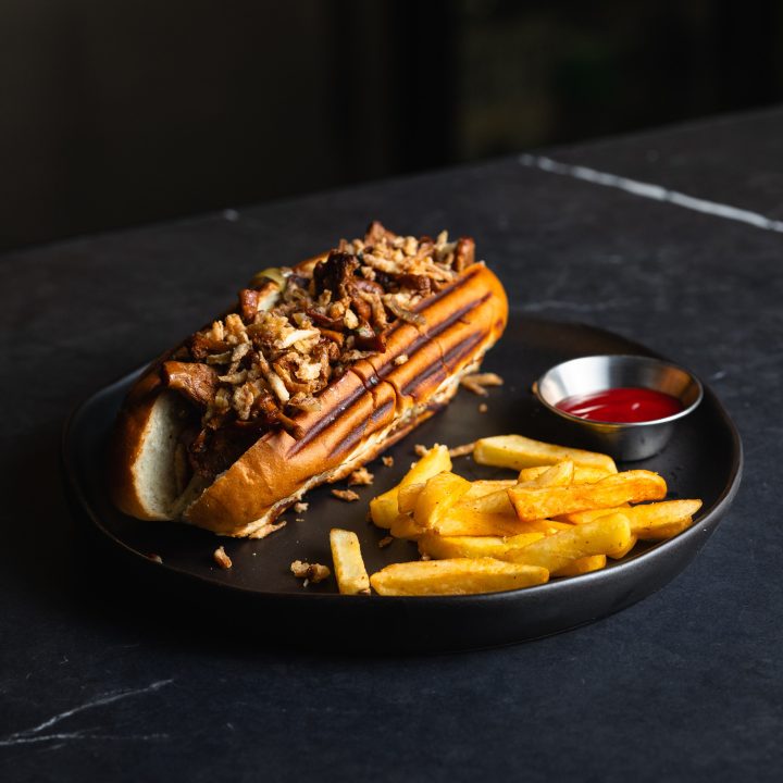 Хот-дог с лисичками