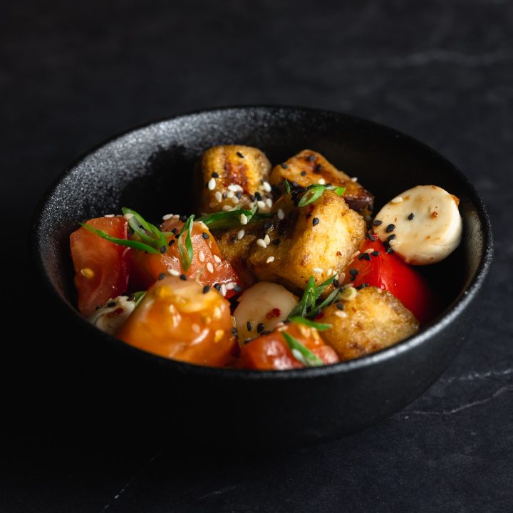 Салат с хрустящими баклажанами 🌶️